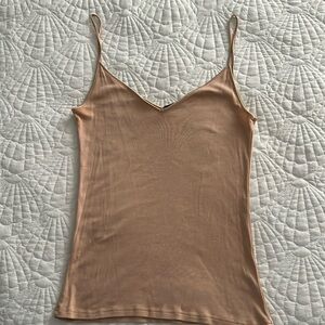 Donna Karan double v neck cami